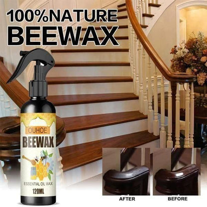 Natural Beeswax Spray, Furniture Polish and Cleaner for Wood 120ML (Pack of 2)