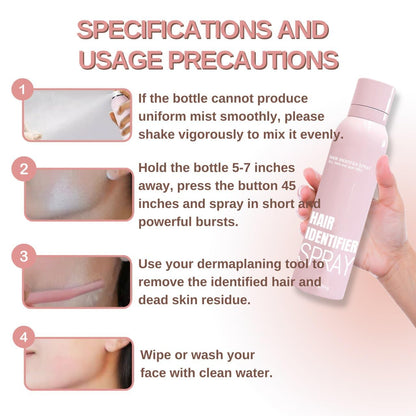Hair Identifier Spray For Face Shaving With 4 Pcs Razor