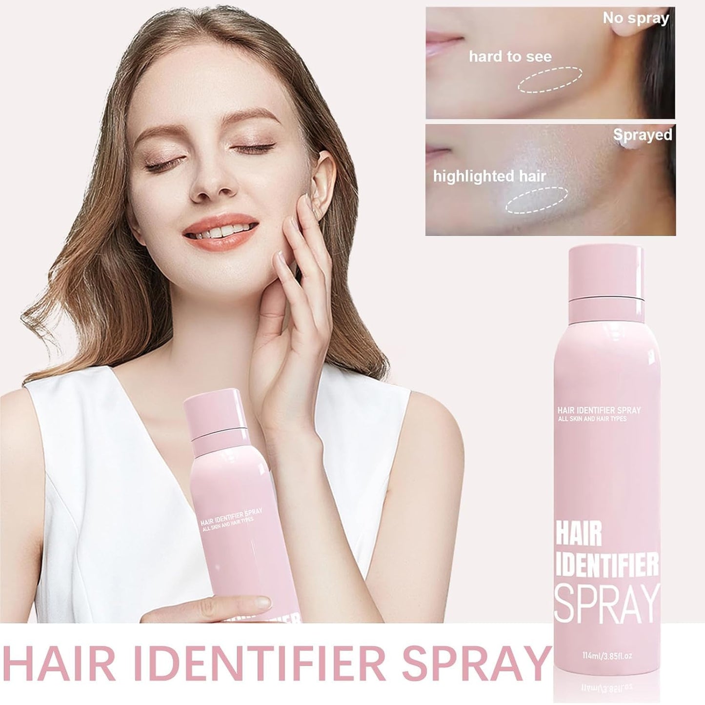 Hair Identifier Spray For Face Shaving With 4 Pcs Razor