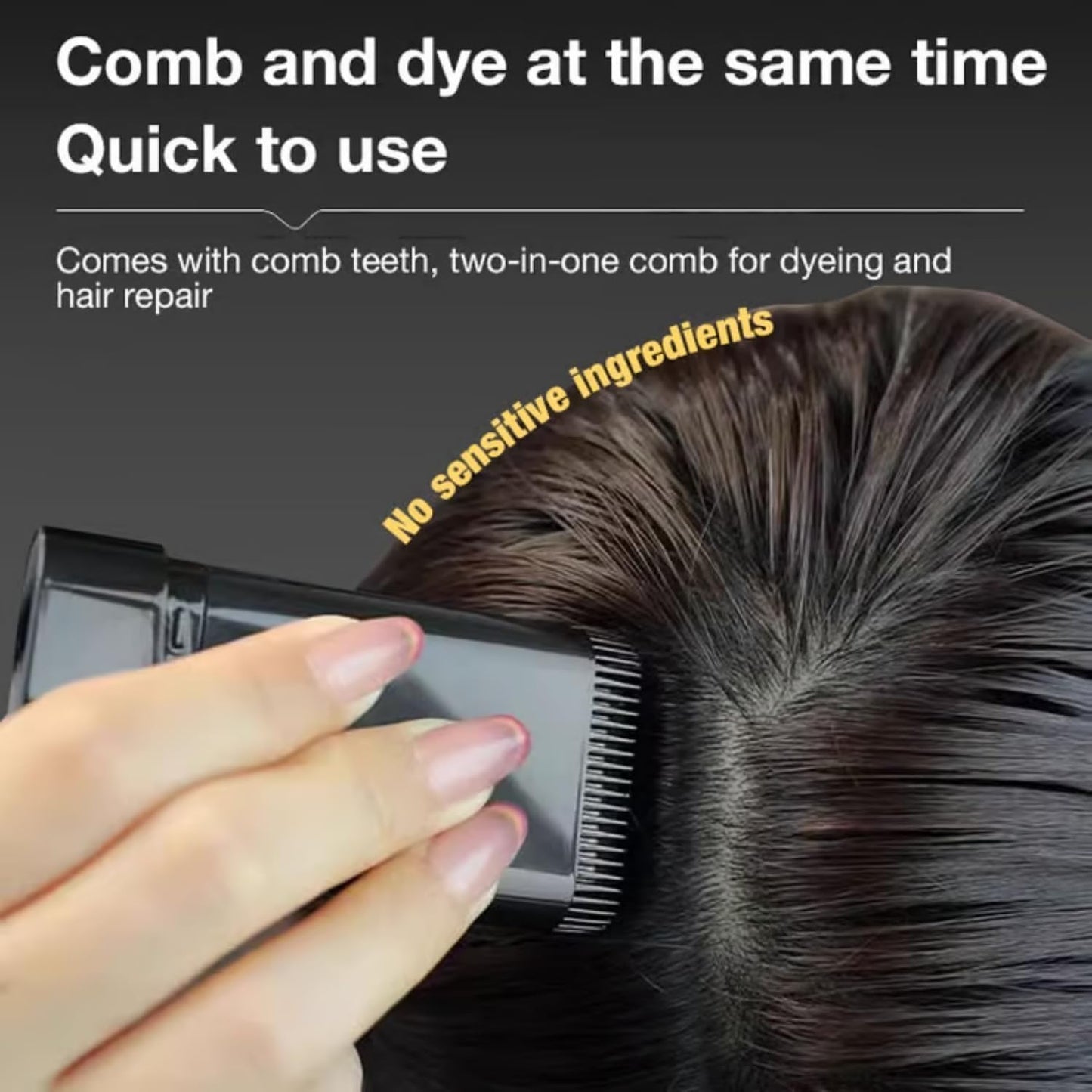 Convenient 2 In 1 Touch-Up Comb Hair Dye for Quick Touch-Ups | Covering White Hair is Simple and Convenient Now | 20gm