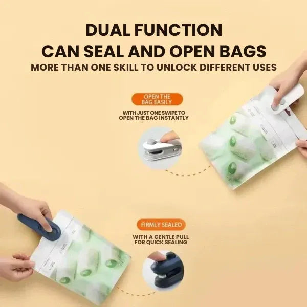 Portable Rechargeable Food Sealer | Fully Airtight Seal
