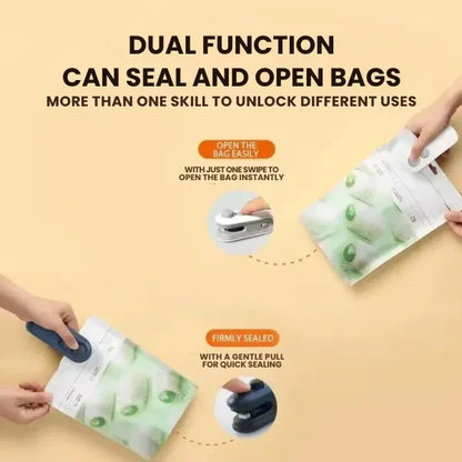 Portable Rechargeable Food Sealer | Fully Airtight Seal