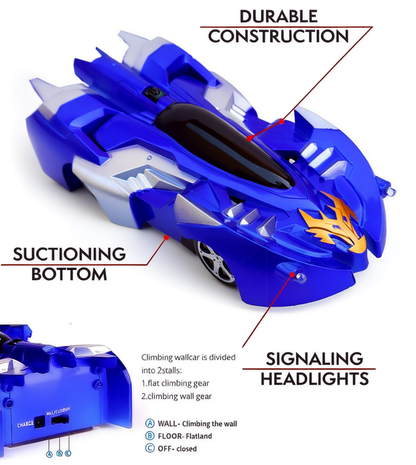 Gravity Defying Wall Climbing Stunt  RC Toy Car