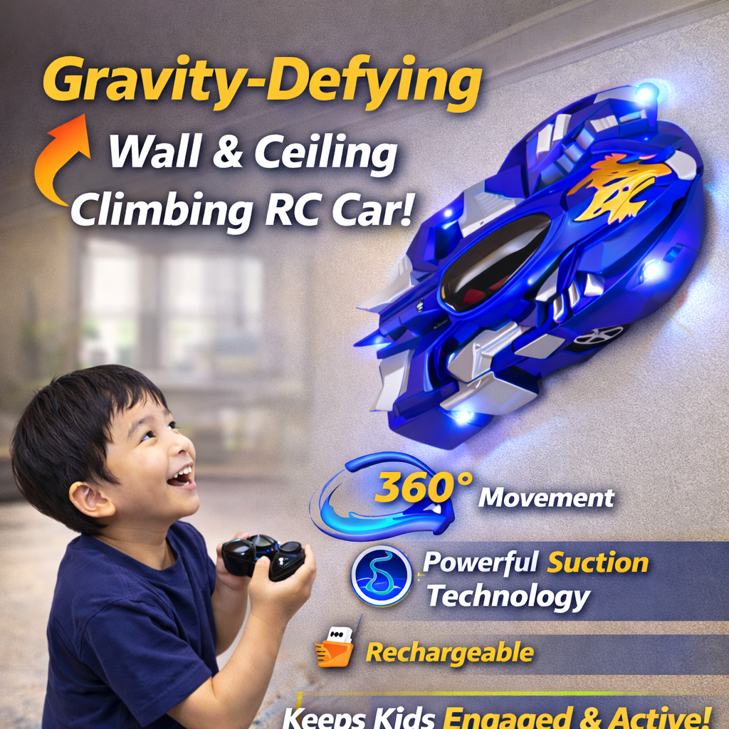 Gravity Defying Wall Climbing Stunt  RC Toy Car